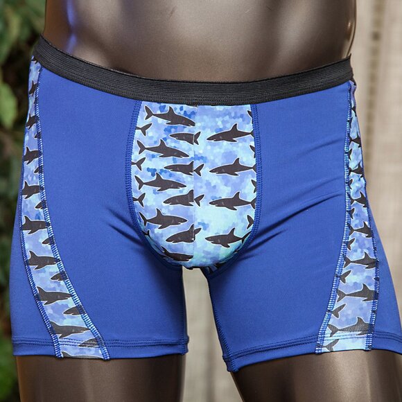 Mens Sharks Print Boxer Brief Handmade - Picture 1 of 6